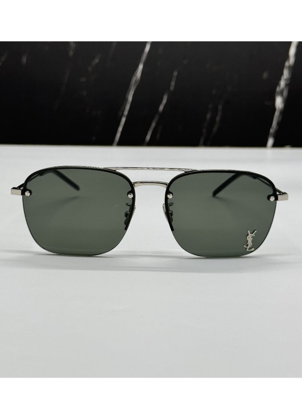 Saint Laurent SL309M 006 Unisex Pilot Frame Sunglasses